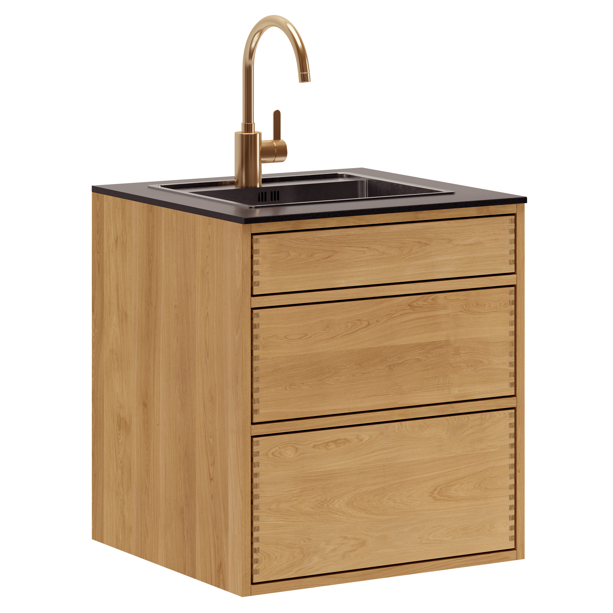 60 cm Just Wood Push Wash Cabinet 60 cm in depth