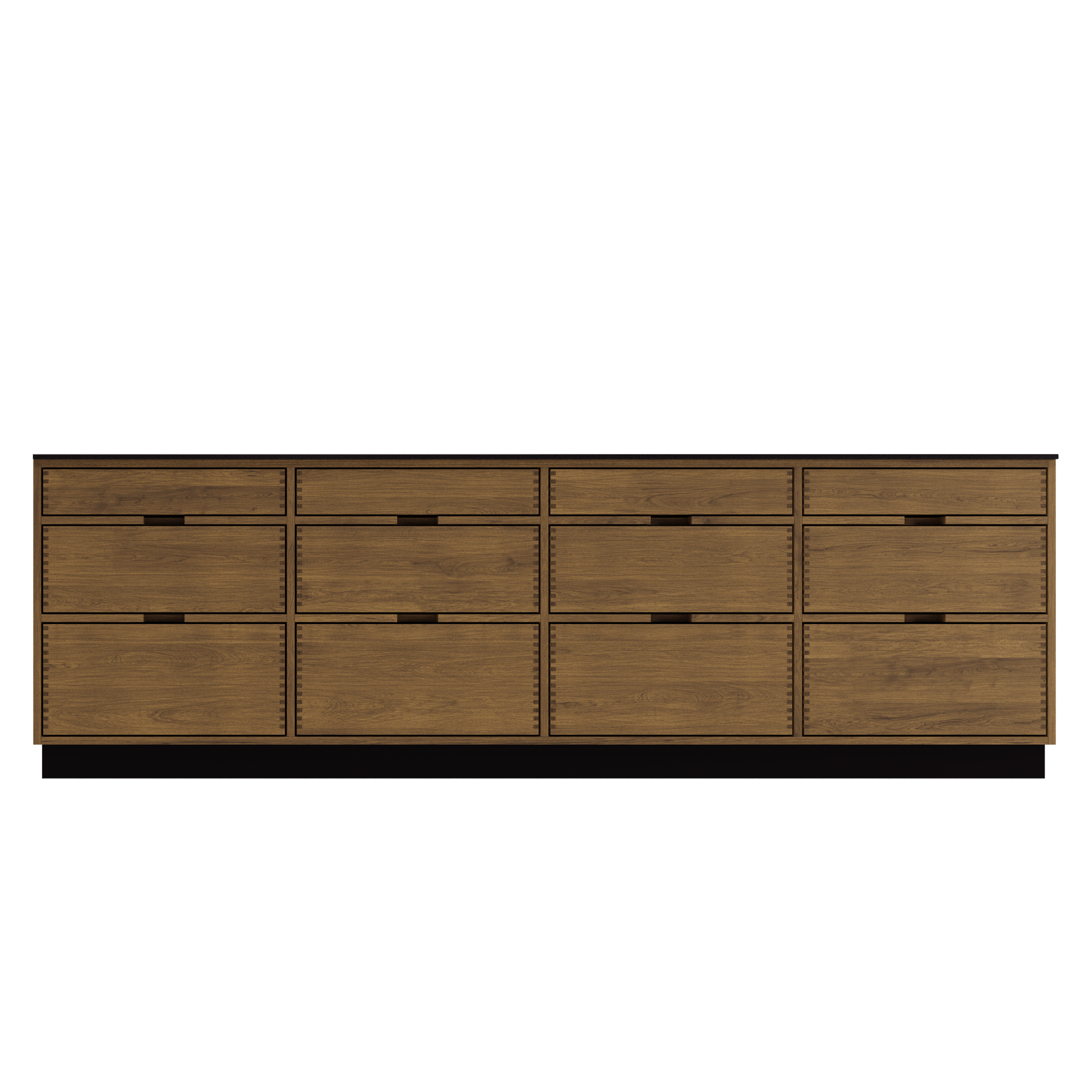 Just Wood Dark Kitchen Island - 249.5 cm wide - 120 cm deep