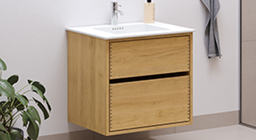 Carpenter bathroom furniture with 2 drawers.