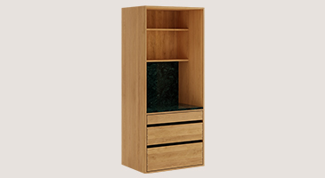 Light Oiled Carpenter Barista Cabinet