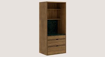 Dark Oiled Carpenter Barista Cabinet