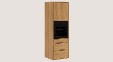 Light Oiled Carpenter Tall Cabinet for oven