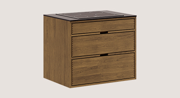 Dark Oiled Carpenter Base Cabinet for cooktop